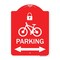 Signmission Parking W/ Lock Cycle & Bidirectional Arrow, Red & White Aluminum Sign, 18" x 24", RW-1824-23475 A-DES-RW-1824-23475 - alternate 1